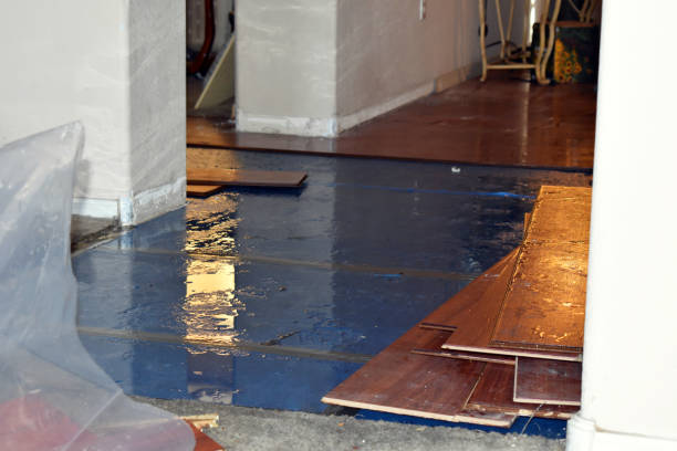 Professional Emergency Water Damage Restoration technician working in Bat Cave, NC